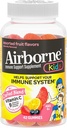 Airborne 500mg Vitamín C + Zinok Imunitná podpora Supplement Gummy pre deti, rozmanitá ovocná príchuť, bezlepková zmes s výkonnými antioxidantmi Vitamíny C & E, 42 Gummies (2 balenia)