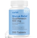 Curist Guaifenesin 600 mg Tablety s predĺženým uvoľňovaním (200 tabliet bez Farbivá) - Explorant Muscus Relief, Generic Guaifenesin 600 mg, (balenie Bulk)