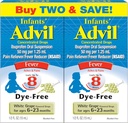 Infants' Advil Liquid Pain Reliever and Baby Fever Reductioner, Infant Ibuprofen Farbenie Bezplatná bolesť Relief a Fever Medicine, White Grape - 0,5 Fl Oz (2 balenia)