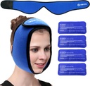 Tvárový ľadový zábal pre TMJ, Múdrosť zuby, World-BIO Jaw Zábal so 4 opakovane použiteľné Hot Cold Therapy Gel balíčky pre hlavu, China, Orálna a tvárová chirurgia, úľava od bolesti pre opuchy, zranenia, zubné implantáty