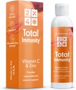2X4 bazalka so zinkom a vitamínom C pre dospelých - Liquid Daily Immune Suplement - Lipozomal Imunita Supplement Vitamíny, non-GMO, bez cukru, 30 porcií, 5 fl oz