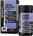 ONNIT New Mood Daily Stress Support Kapsule, IGENTM Non-GMO Testované, Spánok a podpora nálady Supplement for Men and Women, Daily Stress Management Kapsule, 60 Počet