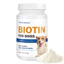 Biotín pre psy, podporuje lesklú pleť a zdravú pleť, posilňuje psie nechty, Biotín prášok doplnok pre psie šediace, suché kožné Relief pre psy, 6 oz