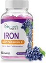 Lekári objednávajú železo 10mg vitamín C Gumies, vegetariánske GMO bez lepku, veľké ochutnávky prírodné hroznová chuť Gummy vitamíny, diétne doplnky, červených krviniek formácie, pre dospelých a deti, 60 Gummy
