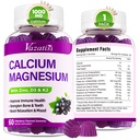Kalcium Magnézium Zinok Gumies s vitamínom D3 a K2, vysoká absorpcia Magnézium Glycinát Draslík pre imunitné a svalové tkanivo, Vegánska bazová príchuť 60 Gumies