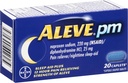 Aleve PM Caplets, Naproxen Sodík 220 mg (NSAID) /difenhydramín HCl 25 mg, Bolesť Reliever/Nighttime Sleep-Aid, Non-Habit forming, 20 count