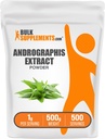 BulkSupplementments.com Andrographis Extract Powder - Andrographis Paniculata, Bylinné doplnky - bezlepok, 1g na porciu, 500g (1,1 lbs) (Pack of 1)