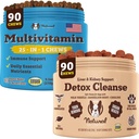 Natural Dog Company Multivitamín & Pečeň & Obličky Žuvačky Žuvačky - komplexná zdravotná podpora pre seniorov, podporuje detoxikáciu, zlepšenie trávenia, Radiant Skin & Coat, jednoduché podanie