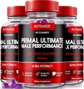 NutraRize (3 balenie) Primal Ultimate Gummies, Oficiálne PrimalUltimate Performance Supplement, Kľúč k Regain Confidence, Premium Gummy, Oficiálne Prime Ultimate Recenzia (180 Gummies)