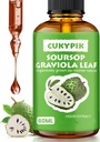 Minerálne doplnky Soursop Graviola Leaf Extract Liquid Drop Plus Pure Botanical for Cell Support, Zzz & Antioxidant - Soursop Bitters Liquid, 2 - 4 mesiace dodávky, 2 Fl Oz