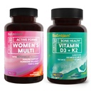 Bioemblém vitamín D3 K2 (5000IU a 200 μg) a ženský multivitamín