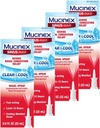 Mucinex Nosal Decongestant Spray, Sinus-Max Ťažké Nasálne kongescie Relief Clear & Cool nosálny sprej, Trvá 12 hodín, Rýchle pôsobenie, Chladenie Menthol Flavor, Balenie Máj Vary, 0,75 Fl Oz (Stoj zo 4)