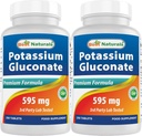 Najlepšie prírodné látky Glukónan draselný 595 mg 250 tabliet (počet 250 (počet 2)