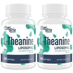 Lipozomálne L- Theanine 500 mg, Komplex s GABA 200 mg a horčík 100 mg, Extra sila Supplement for Calm, Relaxation & Focus, Gluten Free - 120 Kapsule