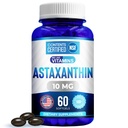 Máme radi vitamíny Astaxantín 10mg Softgel - Vysoko potentné astaxantínové doplnky z Hematococcus Pluvilis - zlepšuje oko, kĺb, úroveň zdravia a energie kože - 60 Počet, 2 mesiace Zásobovanie
