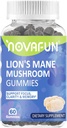 Lion's Mane Mushrom Gummies 1000mg for Focus & Cognitive Support, Vegetarian & Gluten-free, Mixed Berry Flavor, 60 Count