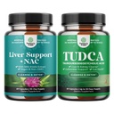 Bundle of Liver Support Supplement with NAC for Pečeň Cleanse and Advanced Bile Salt TUDCA Supplement for Gallbladder Oblička a podpora pečene