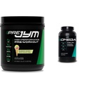 JYM Supplement Science Pre Jym Rainbow Šerbet 30 Slúži & Omega JYM rybí olej 2800mg 120 Softgels