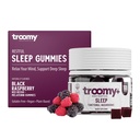 Troomy sleep Reishi + Melatonín veľké ochutnávka huby Gummy - podporuje pokojný spánok a zníženie stresu - čierna malina - 60 Počet