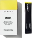 SAKARA Energy Effervescents, 15 paketov - Rafinované powder paketov bez obsahu cukru Elektrolytov s vitamínom B12 a L Theanine, ochutené balíčky s vodou, hydratačný prášok, energetický nápoj Elektrolytový prášok