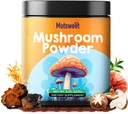 Muštový prášok Supplement, 75 Slúži 10 Huby Zmes na kávu a smoothies, 8 oz Huby a Rhodiola Rosea s Lions Mane, Reishi, Chaga, Cordyceps pre energiu, pamäť, Immune