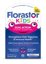 Florastor Kids Dual Action Probiotic Supplement, Posilňuje Kids' Tráviace a imunitné zdravie, 20 Easy-to Mix prášok Sticks, Balenie May Vary