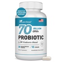 Základné prírodné probiotiká 70 miliárd CFU - 10 kmeňov vrátane Lactobacillus Plantarum a Lactobacillus Acidophilus Probiotic - Prebiotiká pre ženy a mužov Digestívne zdravie - 30 kapsúl