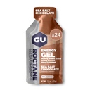 GU Energy Roktán Ultra Endurance Energy Gel, Vegan, Gluten-Free, Košer, a Dairy-Free On-The-Go Športová výživa pre beh, bicyklovanie, Turistika alebo lyžovanie, Morská soľ čokoláda, 24-Count