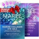 MAREE Eye Gels & Acne Сlearing Devices Bundle - Pod očné gély pre opuchnuté oči a tmavé kruhy, Hydrocolloid Akne Therapy Device - Marine Collagen & Hyaluronic Acid, Green Algae Extract & Tea Tree Oil