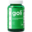Goli Supergreen vitamín Gummy - 60 Počet - Esenciálne vitamíny a minerály - Rastlinné, Vegan, Gluten-free & Želatína - zdravie zvnútra, Balenie 1