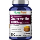 NusaPure Quercetin 1000 mg - 200 Veggie Caps (non-GMO, Vegan, Vegetarian) Bioperine