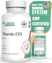 Vitamín D3 doplnok - Vitamín D-5000 IU - Podpora Zdravé kosti, zuby, svaly, Kardiovaskulárne, a imunitné funkcie - Mliečne, sójové - 60 kapsúl