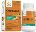 Terry prirodzene CuraMed 375mg - Antioxidant doplnok pre mozog & Immune Health Support - Dietary Supplement with Curcumin & Turmeric Essential Oil - Bylinná podpora pečene - 120 Softgels