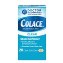 Colace Clear Stool Soft Gel Kapsule Zápcha Relief 50mg Docusate Sodík Lekár odporúča 28ct