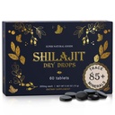 Pure Shilajit Resin Dry Drops - High Potency, stupeň A, 100% Pure with Fulvic Acid & 85+ Trace Minerals for Better Energy Metabolizmus & Imunity Support 