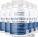 (5 balenia) Neurotech IQ Brain Supplement Neurotech Iq Focus Formula pilulky (300 kapsúl)