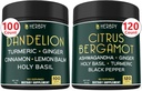 Bundle 6in1 Púpava Supplement & 6in1 Citrus Bergamot Supplement - Podpora Relaxácia, Srdce, Tráviace zdravie a imunitné