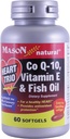 Mason Natural Co Q-10, Vitamín E a rybí olej, 60 Softgels (Pack of 2)