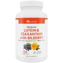 ML Naturals Premium Lutein & Zeaxantin s čučoriedkami 120 Rastlinné kapsule. luteín 40 mg, zeaxantín 5 mg a čučoriedky 100 mg. Prémiová kvalita. Zdravé oči a vízia, NSF-Certifikované a cGMP-Compliant