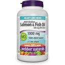 Webber Naturals Wild Salmon & Fish Oil 1000 mg (EPA 180 DHA 120) Bonus Veľkosť 150+30 Softgels