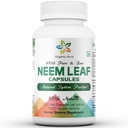 Organické kapsuly Aura Neem. 100% čistá a Silná. Raw Green Whole Superfood. Vyrobené s celým spektrom Neem Leaves. Zázrak detoxikačný agent.