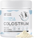 Colostrum Supplement Powder for Humans - Organic Bovine Colostrum Supplement for Gut Health, Hair Growth, Immune Support - Unflavred (73 Servings)