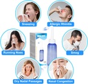 300 ML Nasal Rinse Neti Pot Sinus Rinse fľaša Jemné nosové umývacie fľaše Nosový čistiaci prostriedok Pohodlný pre dospelých a deti účinný tlak Irrigatio s 20 Nosové umývanie soľné balenia BPA zadarmo
