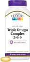 21st Century Vitamíny Enteric Coated Triple Omega Complex 3-6-9, Reflux Free 90 Softgels, MTC22874X5