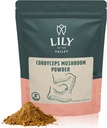 LILY of the VALLEY Cordyceps Mushroom Powder Superfood for Sports Performance - Performance Mushroom Extract with Organic Militaris - Vegan & Gluten-free - balené v odolnom vrecku (8oz, 226g)