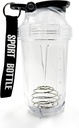 Blender Shaker Bottle, 500ml/16oz, Umývačka riadu Trezor, Šachtavzdorný, Prenosné pred tréningom Srvátka Protein Drink Cup, Mixes Cocktails Shakes, darčeky pre ženy, biele slony darčeky pre dospelých