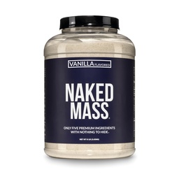 Naked Vanilková hmotnosť - všetky prírodné Vanilkové hmotnosť Gainer Protein prášok - 8lb hromadne, GMO bez, lepidlo zadarmo a sója zadarmo, žiadne umelé zložky - 1,260 kalórií - 11 Slúži