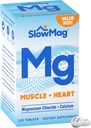 Konvergencia SlowMag® Mg Svalovina + Srdce Chlorid horečnatý Supplement Tablety s vápnikom 120 CtMagnesium podporuje učenie a pamäť výkon v starnúcich dospelých *