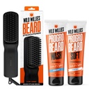 Wild Willies Brad Grooming Kit - Vyrovnávanie brada pre mužov, PROGRO - obohatené s biotínom a kofeínom pre rast vlasov, umývanie, hydratáciu - Ionic 2-in-1 Vyhrievané Comb Brush, Made in USA