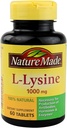 Príroda Vyrobené extra sila L-lyzín 1000 mg tablety, 60 Počet pre Protein Synthesis (Pack of 3)